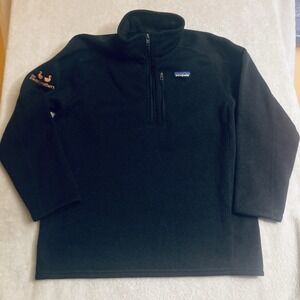 Patagonia Better Sweater 1/4-Zip Black Mens M Pullover Company *Company Logo